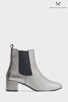 Crew Clothing Company Silver Leather Ankle Boots (D28256) | 173 €