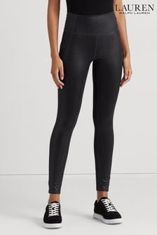 Lauren Ralph Lauren Beschichtetete Jersey-Leggings, Schwarz (D28537) | 97 €