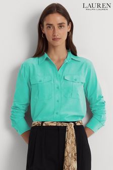 Lauren Ralph Lauren Short Sleeve Pleated Adar Blouse (D28563) | €95