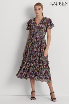 Lauren Ralph Lauren Floral Print Torrey Short Sleeve Belted Dress (D28587) | €133