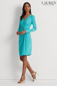Lauren Ralph Lauren Turquoise Blue Zalissia Long Sleeve Dress (D28591) | €114
