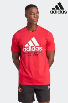 adidas Red Manchester United DNA Graphic T-Shirt (D28858) | $48