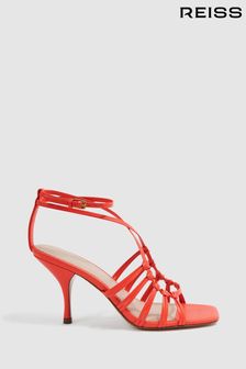 Reiss Eva Leather Strappy Heels