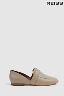 Reiss Nude Irina Leather Loafers (D28896) | €145