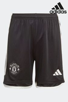 adidas Black Sport Performance Junior Manchester United 23/24 Away Shorts Kids (D28922) | $62