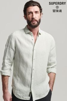 Superdry Superdry Green Heritage Mid Wash Studios Casual Linen Long Sleeve Shirt (D29298) | 94 €