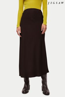 Jigsaw Brown Satin Bias Maxi Skirt (D29556) | 155 €
