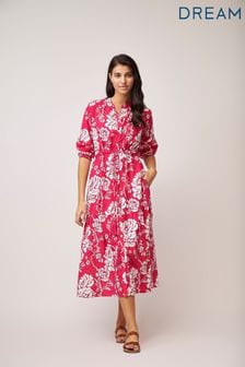 Dream Red Tuscany Button Down Maxi Dress (D29743) | €54
