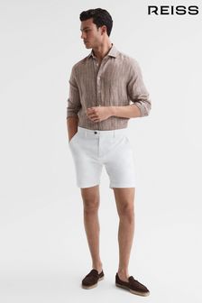 Reiss White Wicket S Short Length Casual Chino Shorts (D29786) | LEI 644