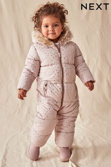 Pink Shower Resistant Foil Spot Printed Snowsuit (3mths-7yrs) (D29818) | TRY 920 - TRY 1.035