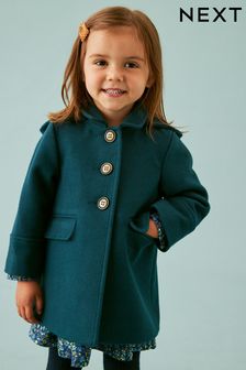 Teal Blue Wool Mix Coat (3mths-7yrs) (D29828) | 115 zł - 133 zł