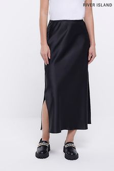 River Island Black Midi Skirt (D30642) | €19