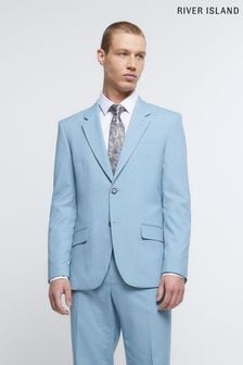 River Island Blue Slim Fit Suit Jacket (D30741) | €60
