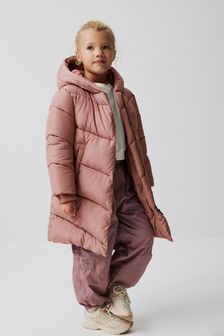 Розовый - Непромокаемая дутая куртка с шевронным узором (3-16 лет) (D30862) | €36 - €46