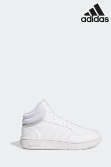 أبيض - Adidas Hoops Mid Shoes (D30917) | 20 ر.ع