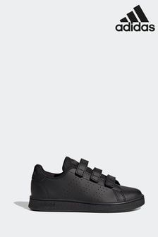 adidas Black Sportswear Advantage Court Lifestyle Hook And Loop Trainers (D32051) | 148 QAR