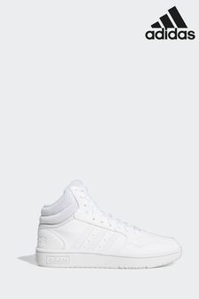 adidas White Hoops 3.0 Shoes (D32056) | $143