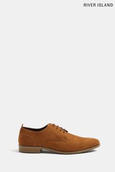 River Island Brown Suede Derby Shoes (D32171) | €39