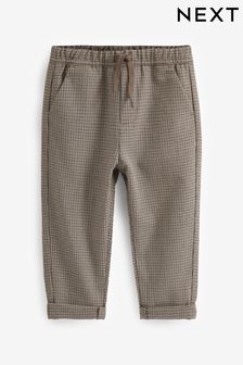 Neutral Check Cosy Pull On Trousers (3mths-7yrs) (D32295) | DKK105 - DKK122