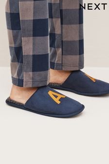 Navy Blue Extra Large Monogram Slippers (D32300) | €25