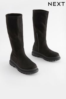 Black Tall Pull On Boots (D32360) | €28 - €34