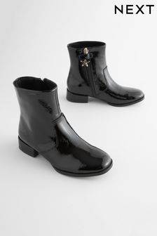 Черный лакированный - Ботинки на каблуке для особых случаев (D32361) | €28 - €34