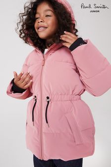 Paul Smith Junior Girls Shower Pink Resistant Padded Coat (D32446) | €131