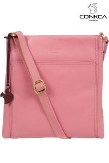 Розовый - Кожаная сумка через плечо Conkca Dink (D32541) | €60