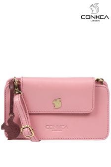 Blush Rose - Conkca Little Wonder Leather Cross-body Clutch Bag (D32566) | 72€