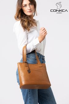 Conkca Little Patience Leather Tote Bag (D32750) | KRW140,900