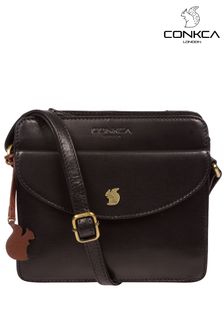 Negro - Conkca Magda Leather Cross-body Bag (D32785) | 55 €