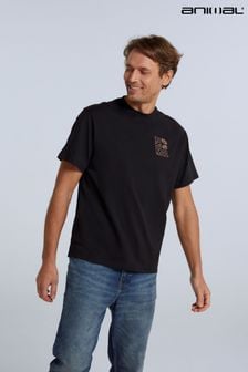 Черная мужская футболка из органического хлопка Animal Chase (D32844) | €33