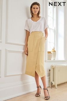 Stone Tailored Wrap Midi Skirt (D32881) | €29