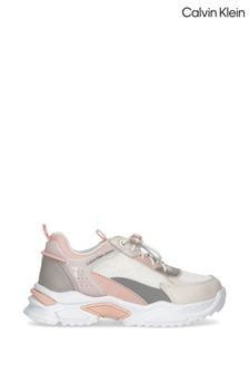 Calvin Klein Girls Grey Lace-Up Trainers (D32993) | €44