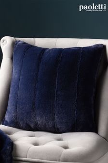 Riva Paoletti Blue Empress Large Alpine Faux Fur Cushion