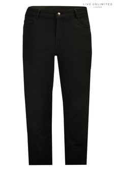 Live Unlimited Curve Knitted Denim Regular Length Black Jeans (D33268) | $124
