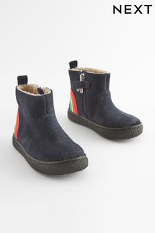 Navy Rainbow Standard Fit (F) Suede Chelsea Boots (D33317) | €14.50 - €17.50