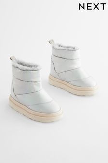 Silver Quilted Boots (D33319) | €15.50 - €18.50