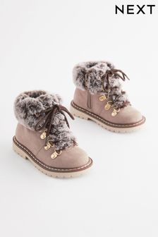 Mink Brown Lace-Up Hiker Boots (D33335) | €17.50 - €20