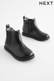 Black Standard Fit (F) Cut-Out Detail Chelsea Boots (D33353) | TRY 805 - TRY 920