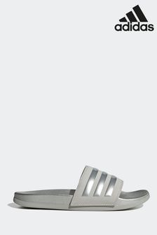 adidas Grey Adult Sportswear Adilette Comfort Slides (D33677) | $90
