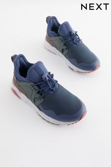 Navy Blue/Khaki Green Elastic Lace Toggle Trainers (D33725) | €25 - €32