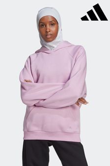 adidas Purple Sportswear All Szn Fleece Boyfriend Hoodie (D33941) | €73