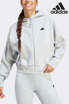 adidas Grey Sportswear Z.N.E. Full-Zip Hoodie (D34365) | €48