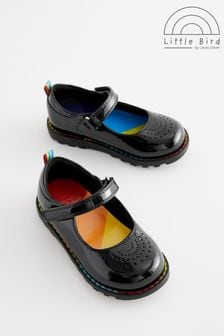 Little Bird by Jools Oliver Black Back to School Patent Mary Jane Shoes (D34384) | $38 - $43