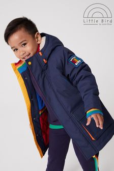 Little Bird by Jools Oliver Navy Shower Resistant Rainbow Parka (D34398) | AED180 - AED191