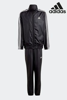 adidas Black Sportswear Essentials 3-Stripes Woven Tracksuit (D34406) | €31