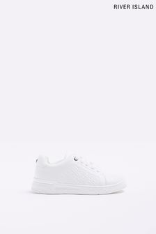 River Island Boys White Emboss Trainers (D34409) | 15 €