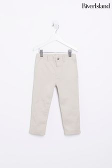 River Island Boys Natural Stone Stretch Chino Trousers (D34429) | $26