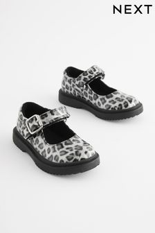 Sparkle Animal Print Chunky Mary Jane Shoes (D34531) | €18 - €20